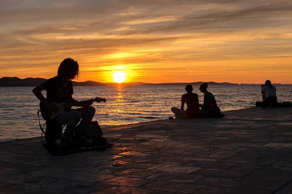 Puesta de sol en Zadar