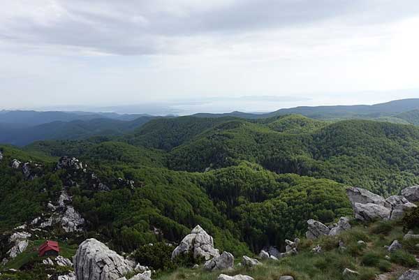 Vista del Adriático desde Risnjak